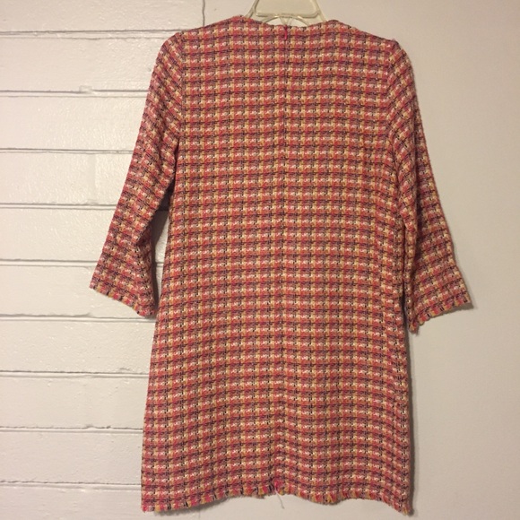 *ZARA* TRF Pink Tweed Shift Dress - Picture 5 of 7
